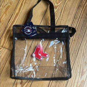NWT Fanatics Clear Tote Bag with Boston Red Sox Logo